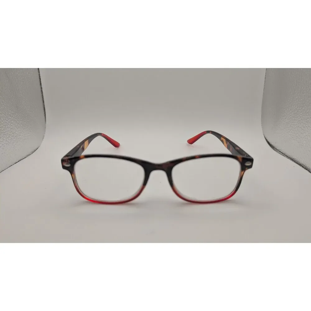Red and Orange Tortoise Eyeglass Frames